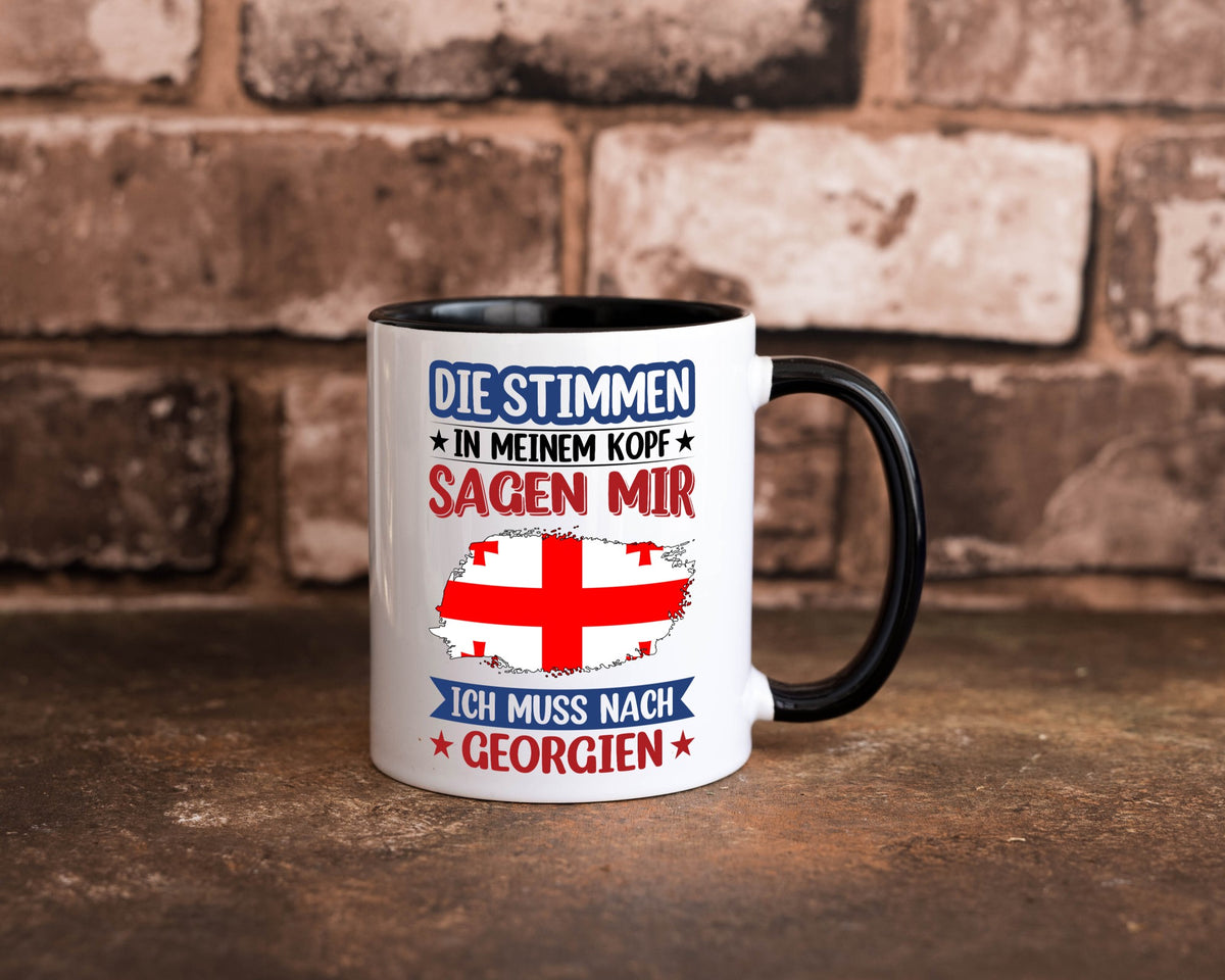 Georgien | Urlaub Stimmen in meinem Kopf Traumland Geschenkidee Humor Tasse