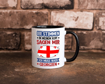 Georgien | Urlaub Stimmen in meinem Kopf Traumland Geschenkidee Humor Tasse