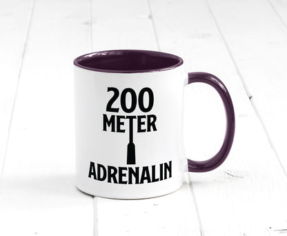 200 Meter Adrenalin v2 lustig Humor Geschenkidee Geschenk Tasse