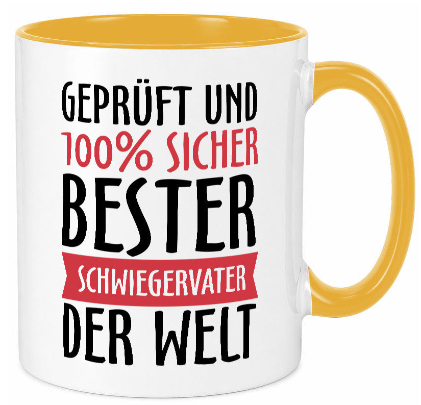 Bester Schwiegervater Geschenk Familie Geschenkidee lustiger Spruch Tasse