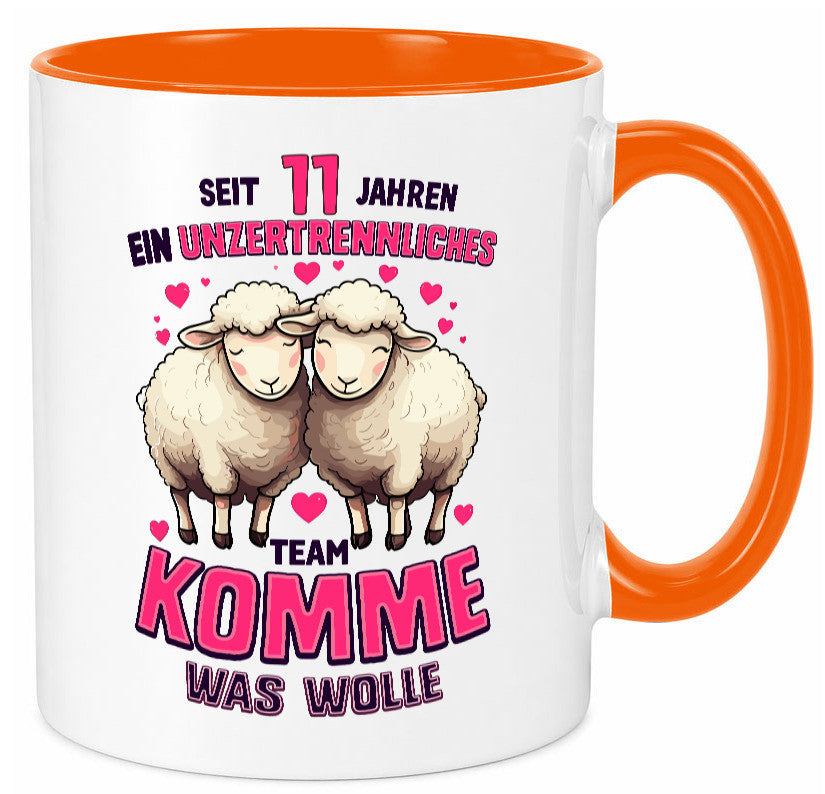 11 Jahre Verheiratet | ein Team Ehepaar v2 Humor Geschenkidee Tasse