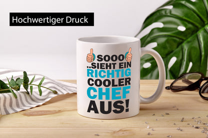 Richtig cooler Chef | Büro Arbeitgeber Mitarbeiter lustiger Spruch Geschenk