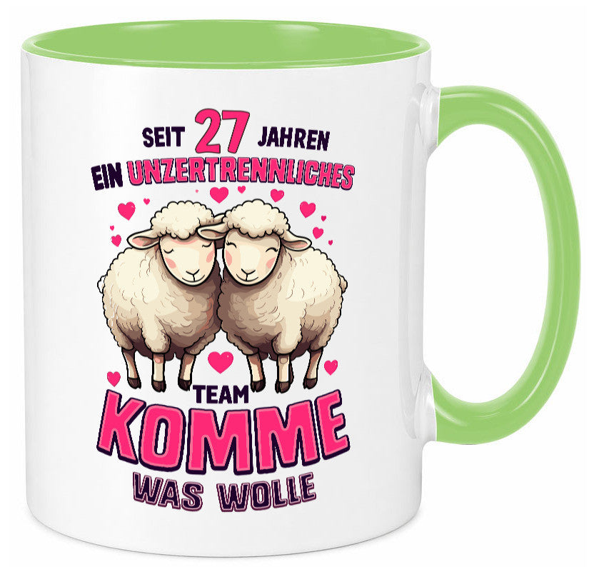 27 Jahre Verheiratet | 27Jahre ein Team Ehepaar v2 Geschenkidee Humor Tasse