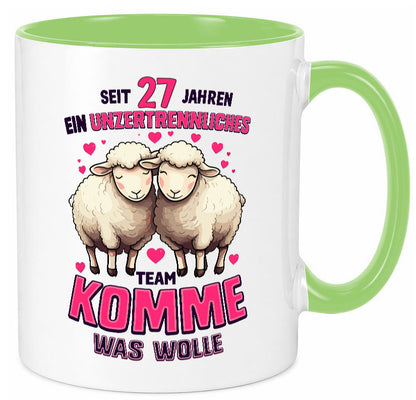 27 Jahre Verheiratet | 27Jahre ein Team Ehepaar v2 Geschenkidee Humor Tasse