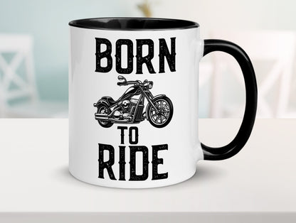 Born to ride | Biker Tasse Motorradfahrer Motorrad lustiger Spruch Geschenk