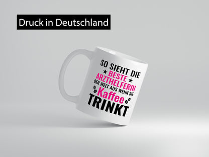 Kaffee trinkt: Arzthelferin | Fachangestellte Medizin lustiger Spruch Geschenk