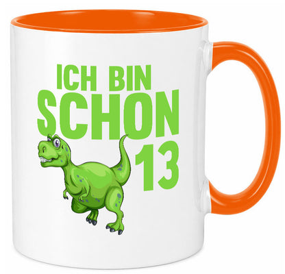 13. Geburtstag | 13 Jahre Dino Dinosaurier Humor Geschenkidee Tasse