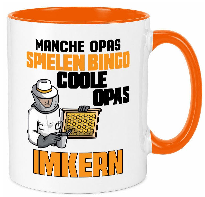 Opas spielen Bingo, coole imkern | Opa Imker| Honig lustig Familie Geschenkidee Tasse