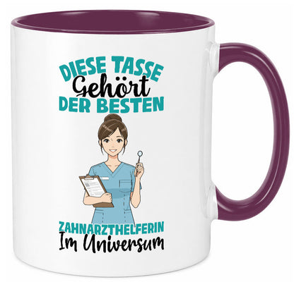 Im Universum: Zahnarzthelferin | Zahnmedizin Humor Geschenkidee Tasse