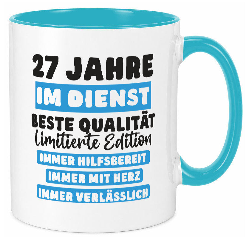 27 Jahre im Dienst | Jubiläum Arbeit v6 lustiger Spruch Geschenk Kollegen Büro