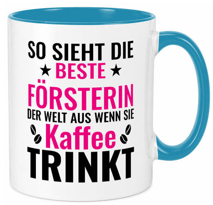 Kaffee trinkt: Försterin | Forst Arbeit Humor Kollegen Büro Geschenkidee Tasse