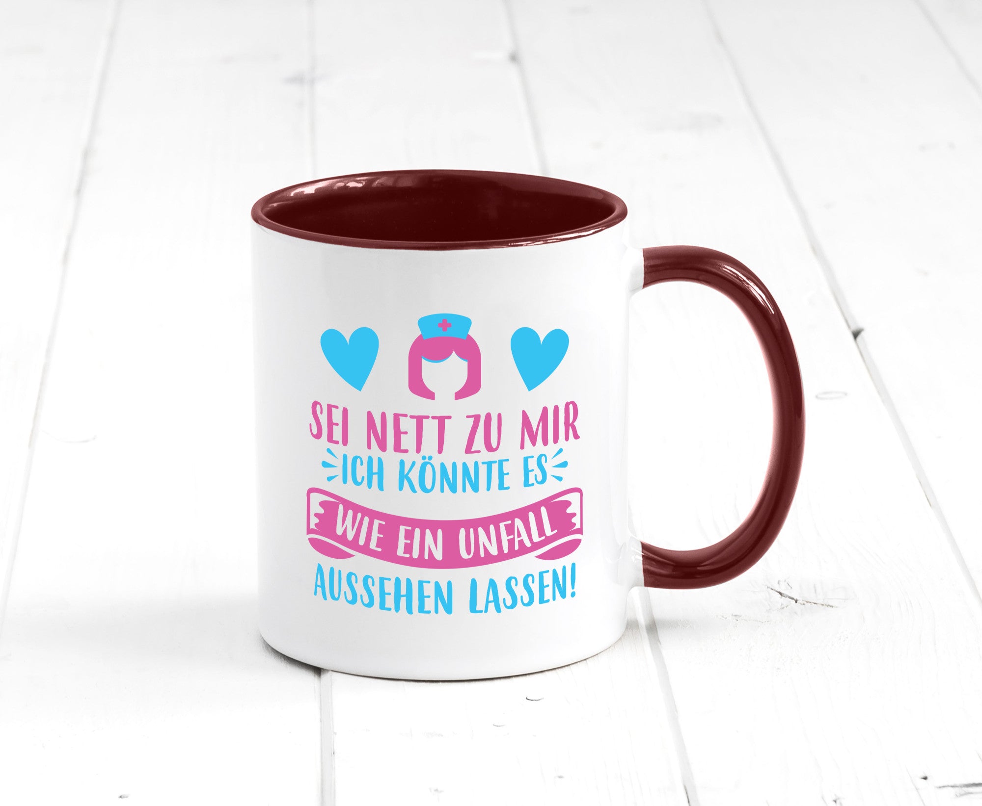 Sei nett, könnte wie ein Unfall aussehen | Kopf lustiger Spruch Geschenk Humor