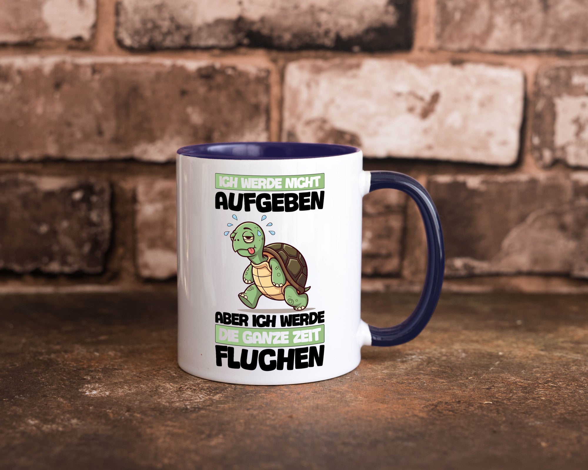 Ich geb nicht auf werde aber fluchen | Schildkröte Joggen v2 Humor Geschenkidee