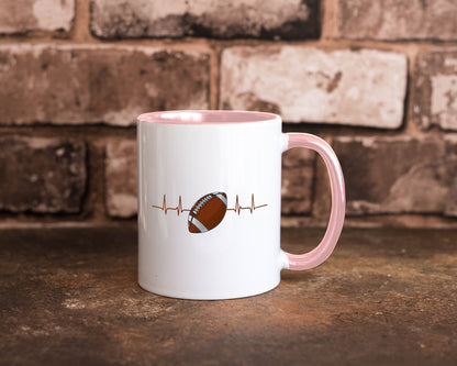 American Football Herzschlag | Footballer Superbowl Humor Geschenkidee Tasse