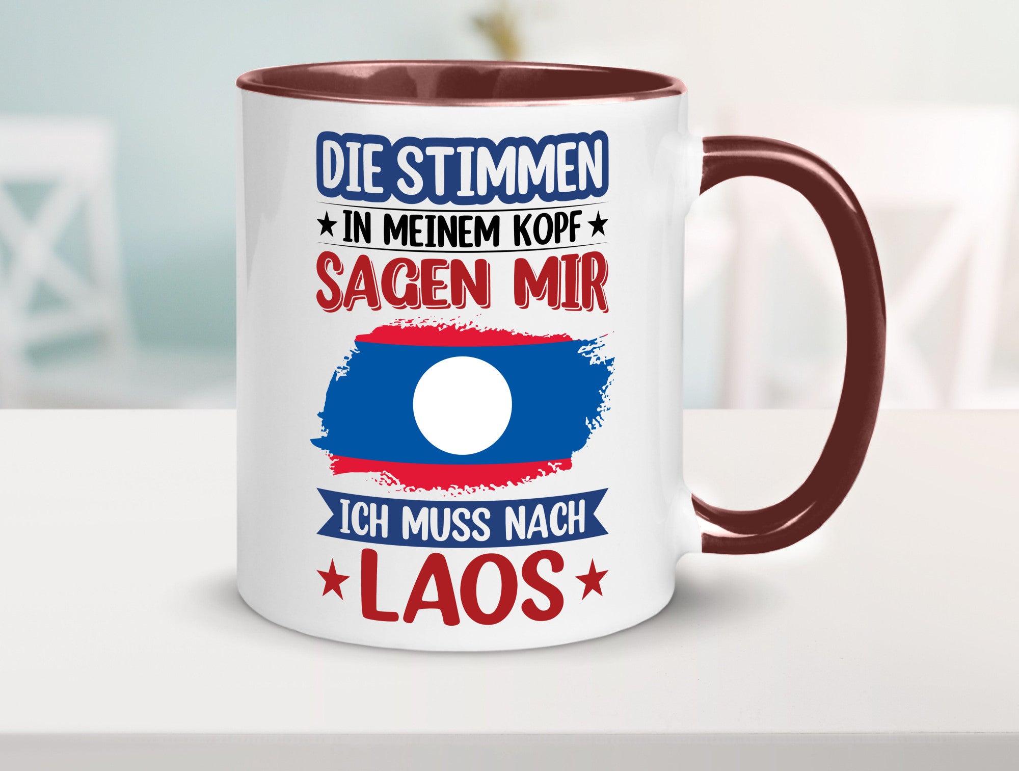 Laos | Urlaub Stimmen in meinem Kopf Traumland lustig Humor Geschenkidee