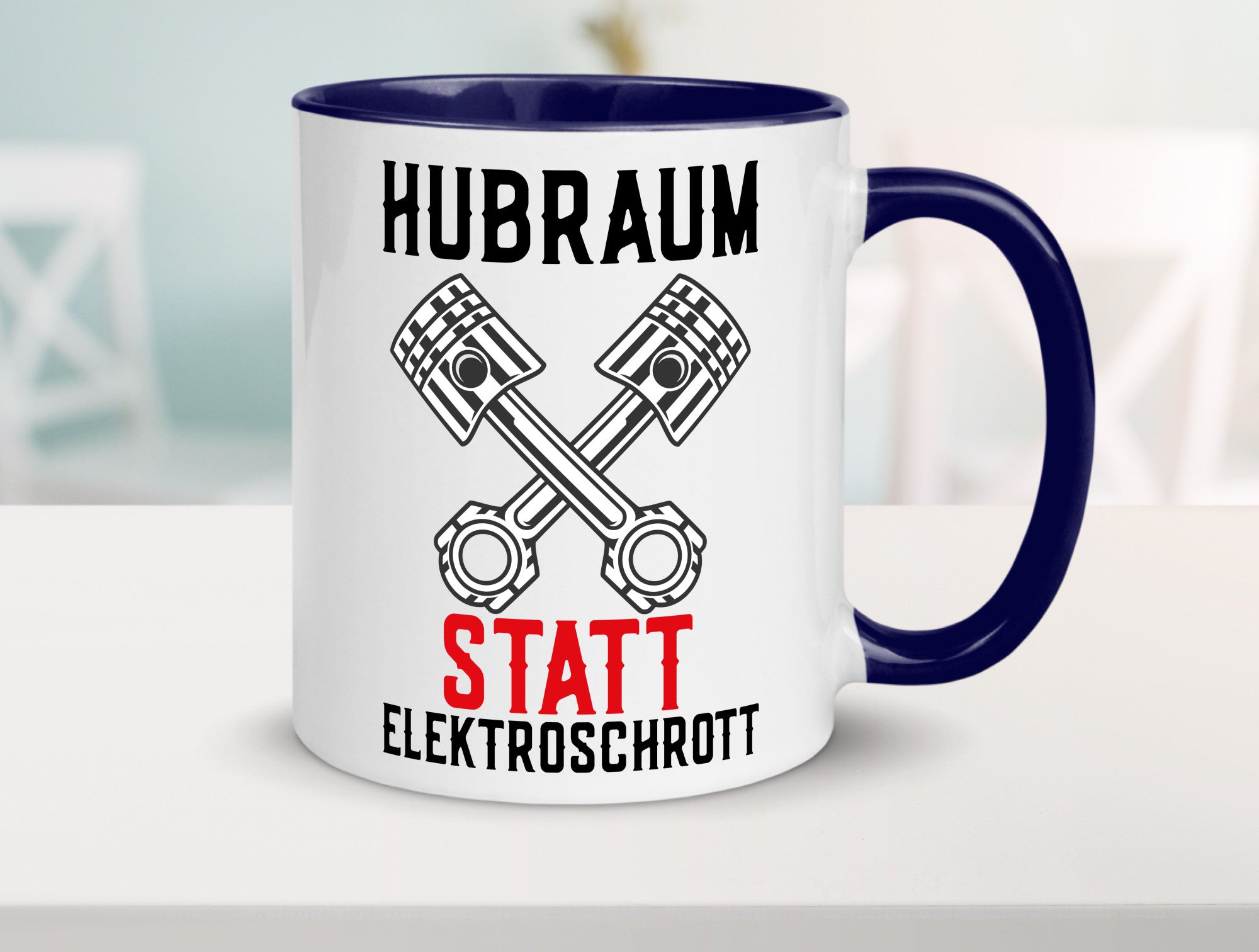 Hubraum statt Elektroschrott | Autofan Verbrennungsmotor Geschenk Humor