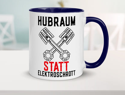 Hubraum statt Elektroschrott | Autofan Verbrennungsmotor Geschenk Humor