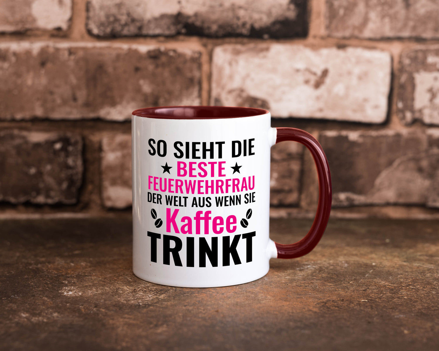 Kaffee trinkt: Feuerwehrfrau | Feuerwehr Geschenkidee Humor Tasse