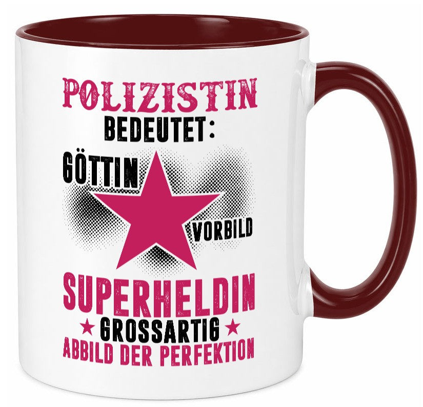 Bedeutung von Polizistin | Beruf Polizei Geschenkidee Arbeit Kollegen Büro Tasse