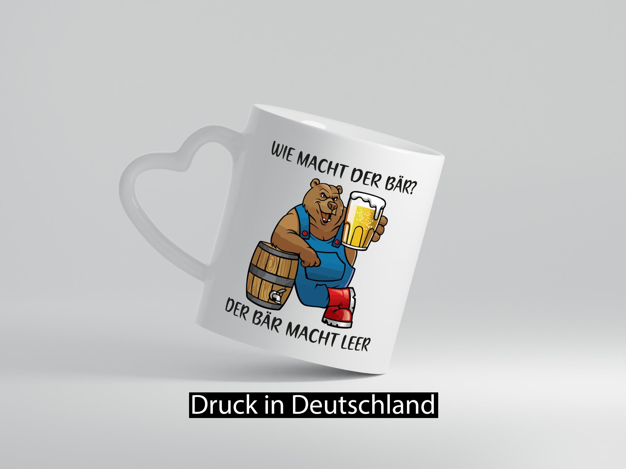 Wie macht der Bär | Bier leer Trinken Geschenkidee Humor Tasse