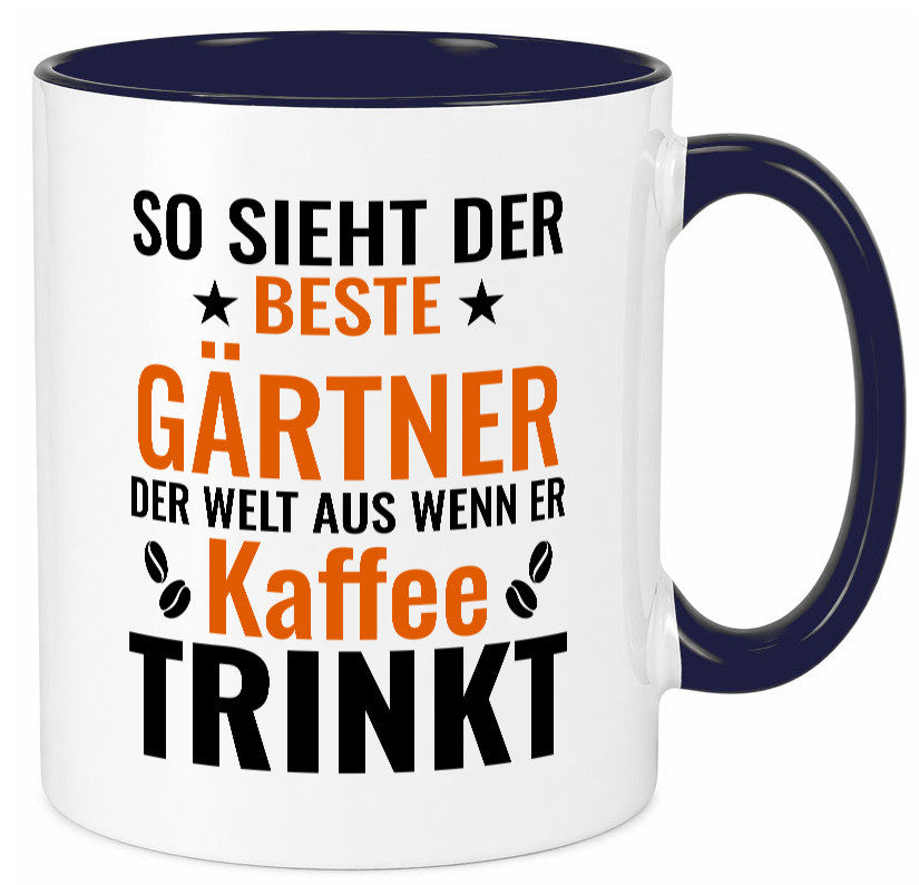 Kaffee trinkt: Gärtner | Gartenbau lustig Humor Geschenkidee Geschenk Tasse