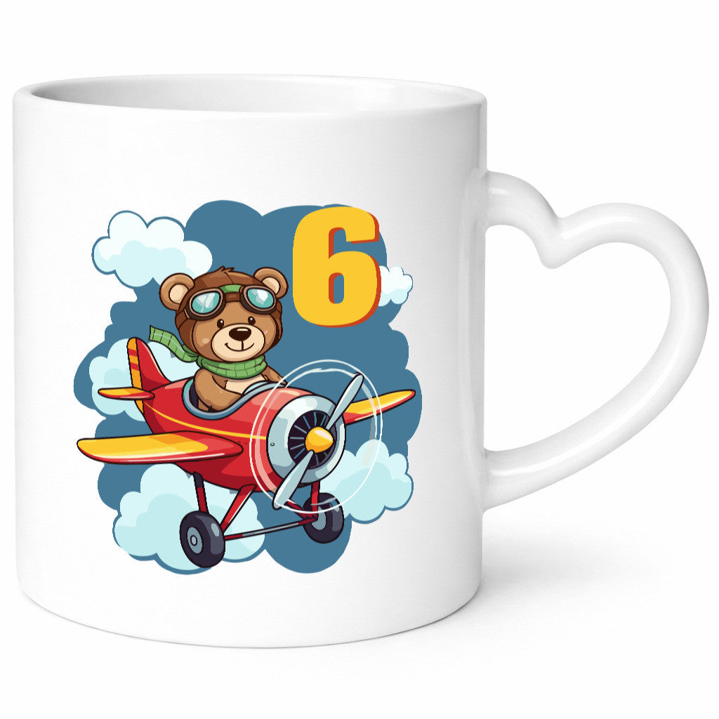 6. Geburtstag | 6 Jahre Kinder Pilot Flugzeug Humor Geschenkidee Tasse
