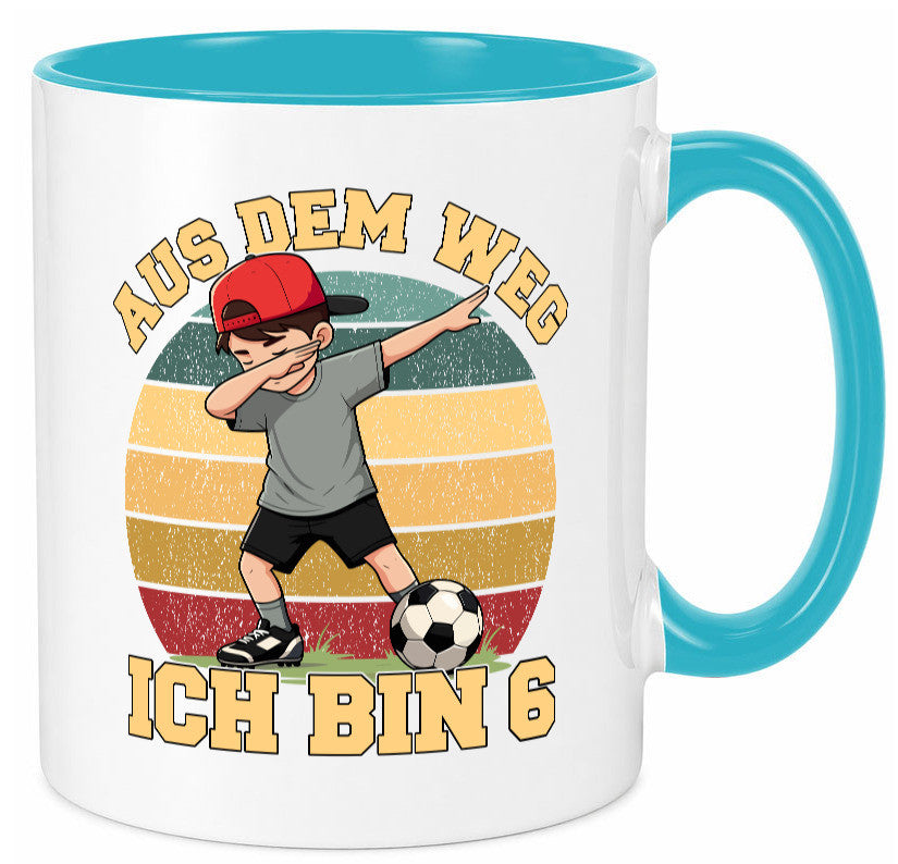 6. Geburtstag | 6 Jahre Fußball Junge Fußballer Geschenk Geschenkidee lustiger Tasse