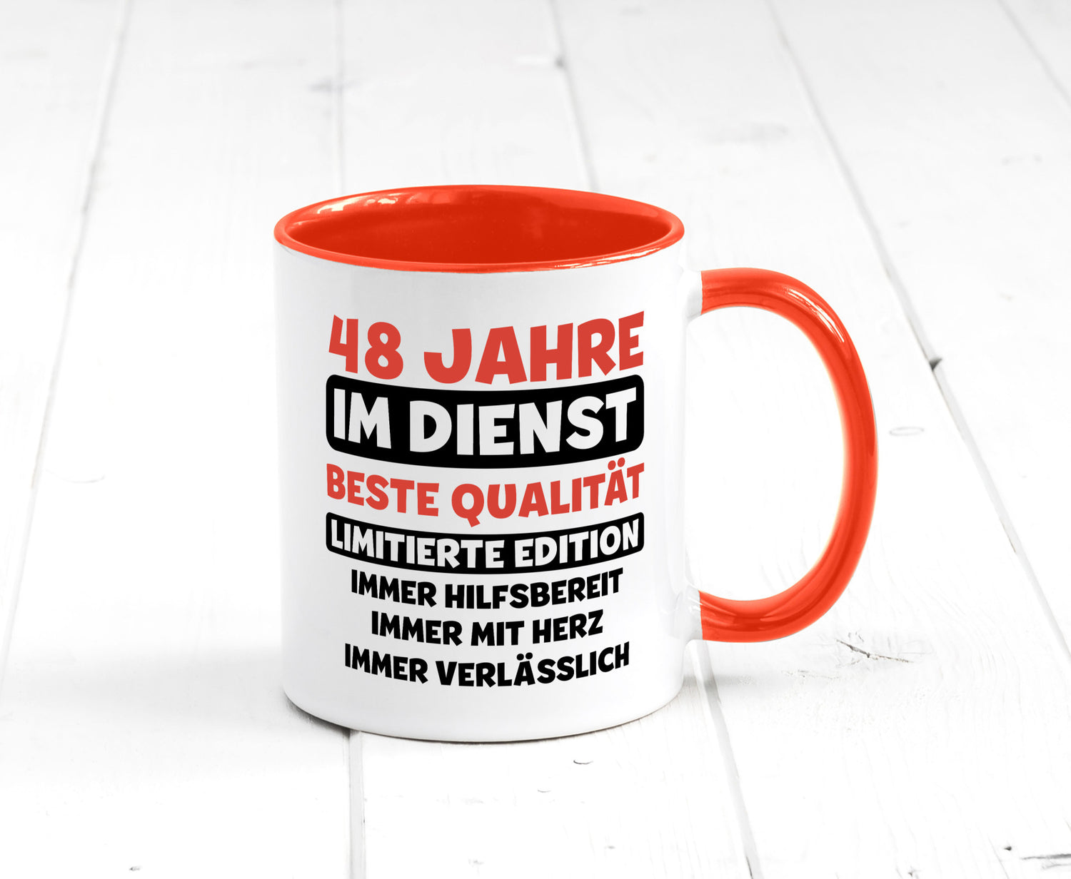 48 Jahre im Dienst | Jubiläum Arbeit v3 Humor Kollegen Büro Geschenkidee Tasse
