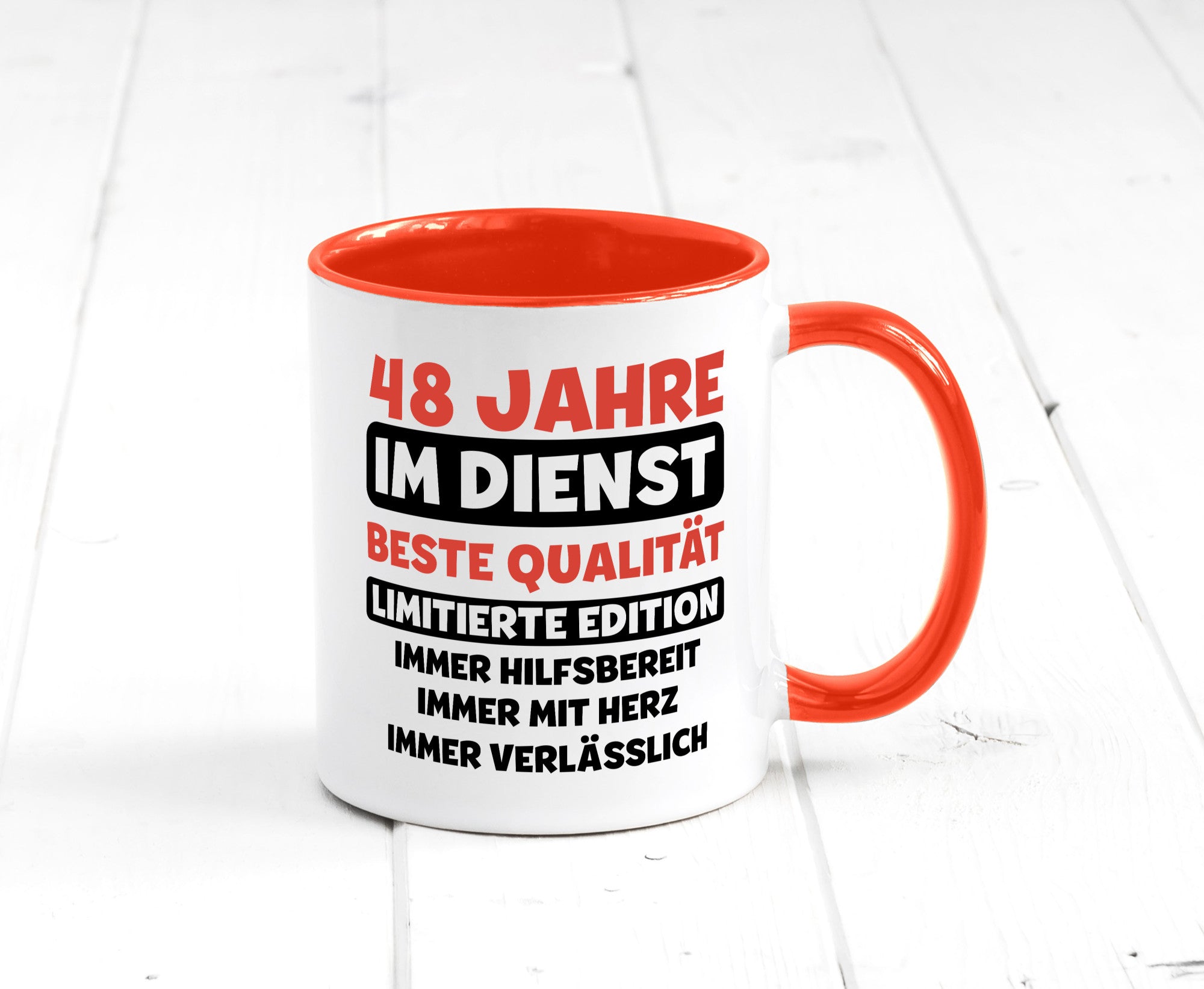 48 Jahre im Dienst | Jubiläum Arbeit v3 Humor Kollegen Büro Geschenkidee Tasse