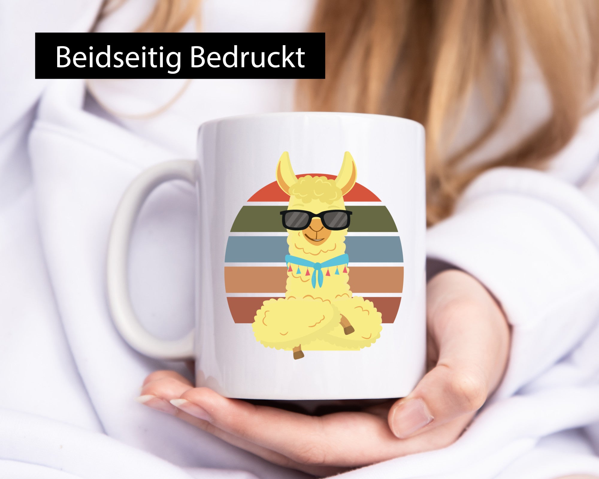 Cooles Alpaka | Lama Tasse Sonnenbrille Sommer lustig Humor Geschenkidee