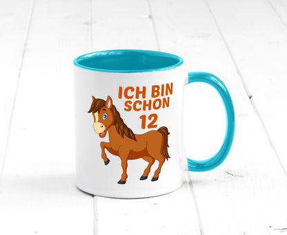 12. Geburtstag | Ich bin schon 12 Pferde Pony Geschenkidee Humor Tasse