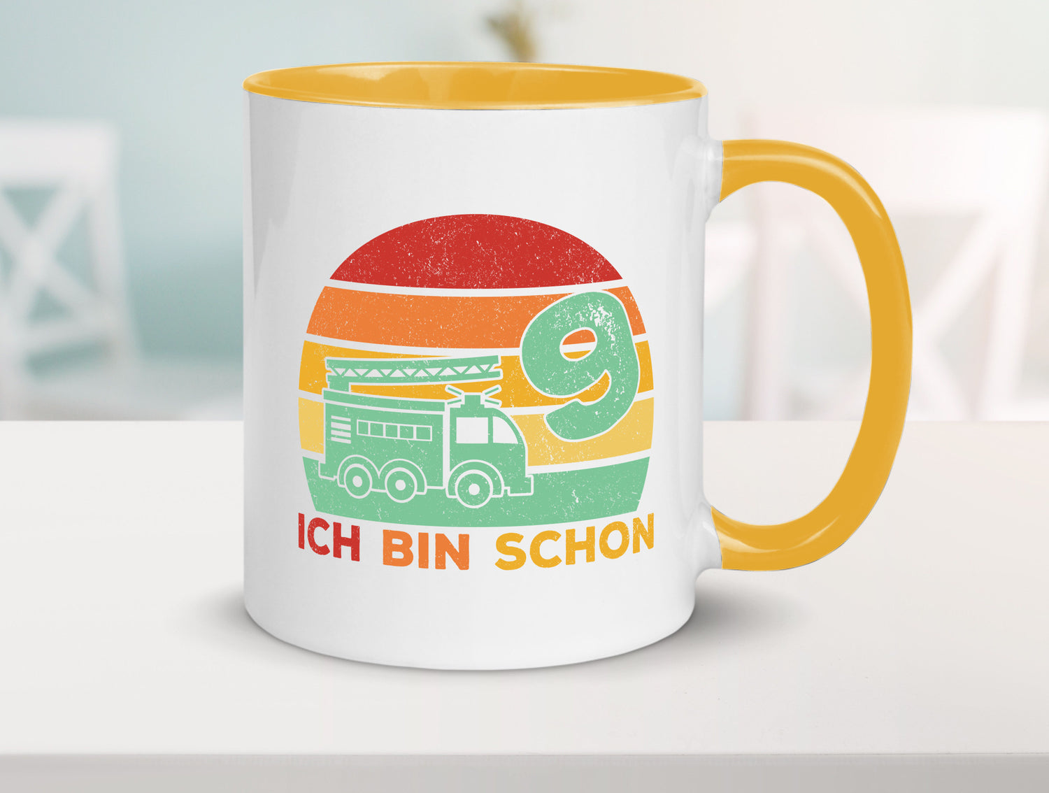 9. geburtstag | Feuerwehrauto 9 Jahre Feuerwehr Geschenk Geschenkidee lustiger