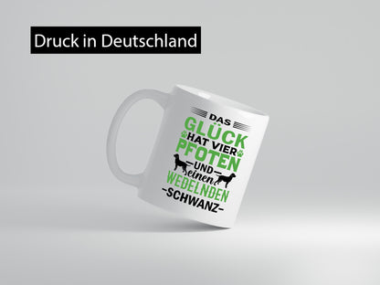 Das Glück hat 4 Pfoten | Hundeliebhaber Ich liebe Hunde Geschenk Tierliebhaber