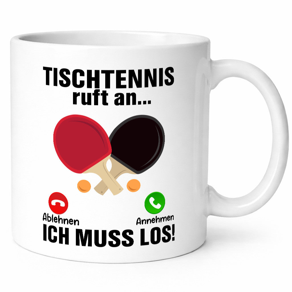 Tischtennis ruft an | Tennis spielen v2 Humor Geschenkidee Tasse