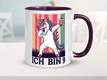 9 Geburtstag | Einhorn Damping Mädchen Humor Geschenkidee Tasse