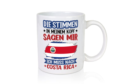 Costa Rica | Urlaub Stimmen in meinem Kopf Traumland Humor Geschenkidee Tasse