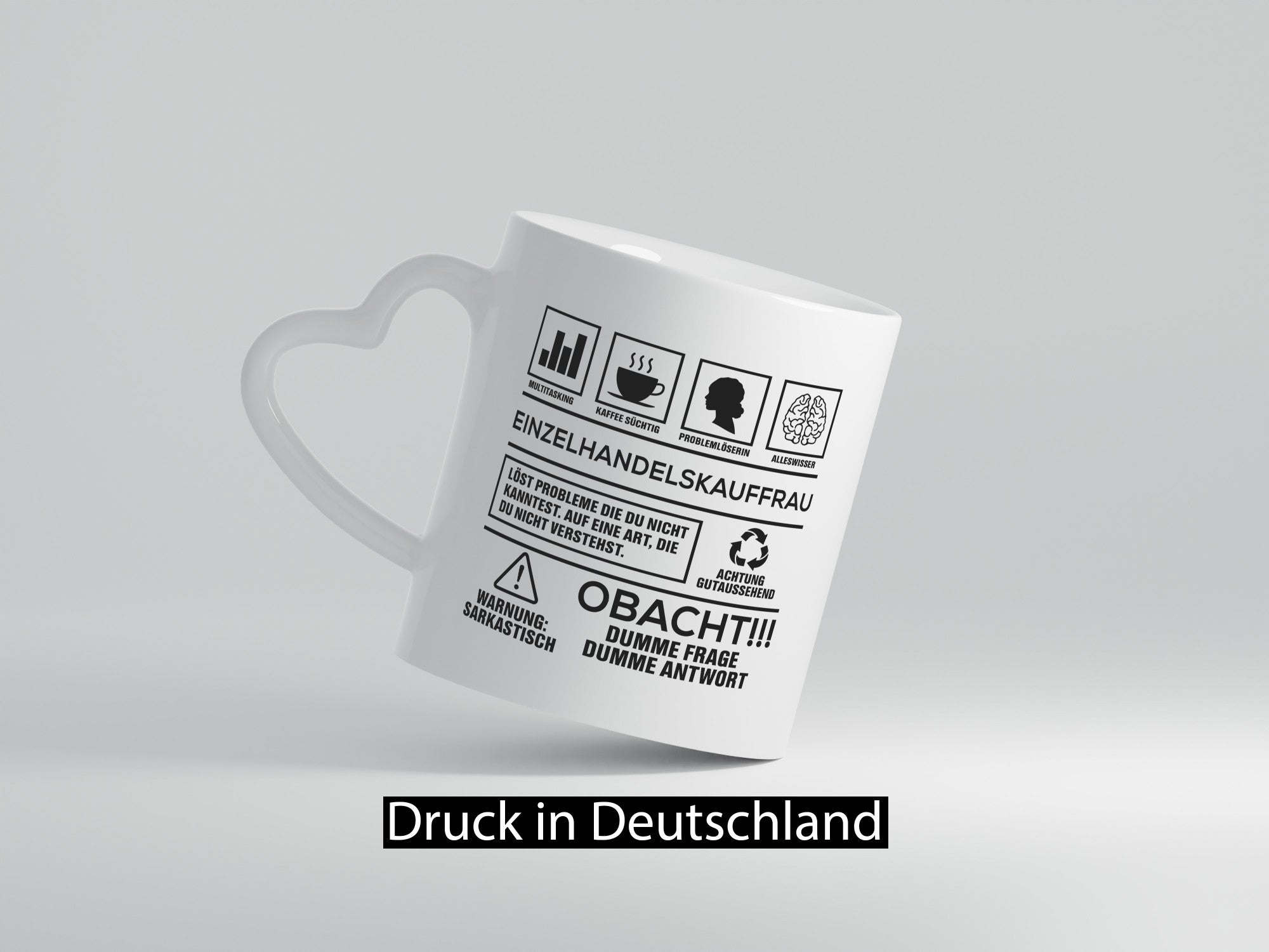 Achtung Probleme Einzelhandelskauffrau | Einzelhandel Geschenkidee Humor Tasse