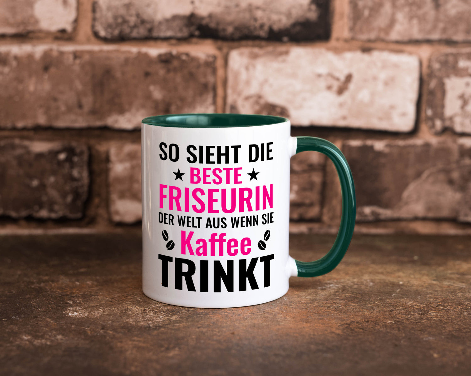 Kaffee trinkt: Friseurin | Friseuse Frisörin lustig Humor Geschenkidee Geschenk