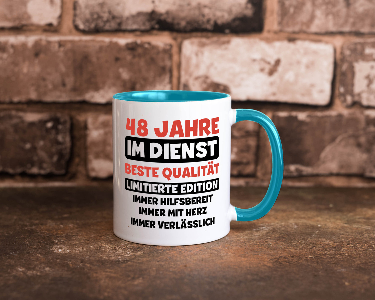 48 Jahre im Dienst | Jubiläum Arbeit v3 Humor Kollegen Büro Geschenkidee Tasse