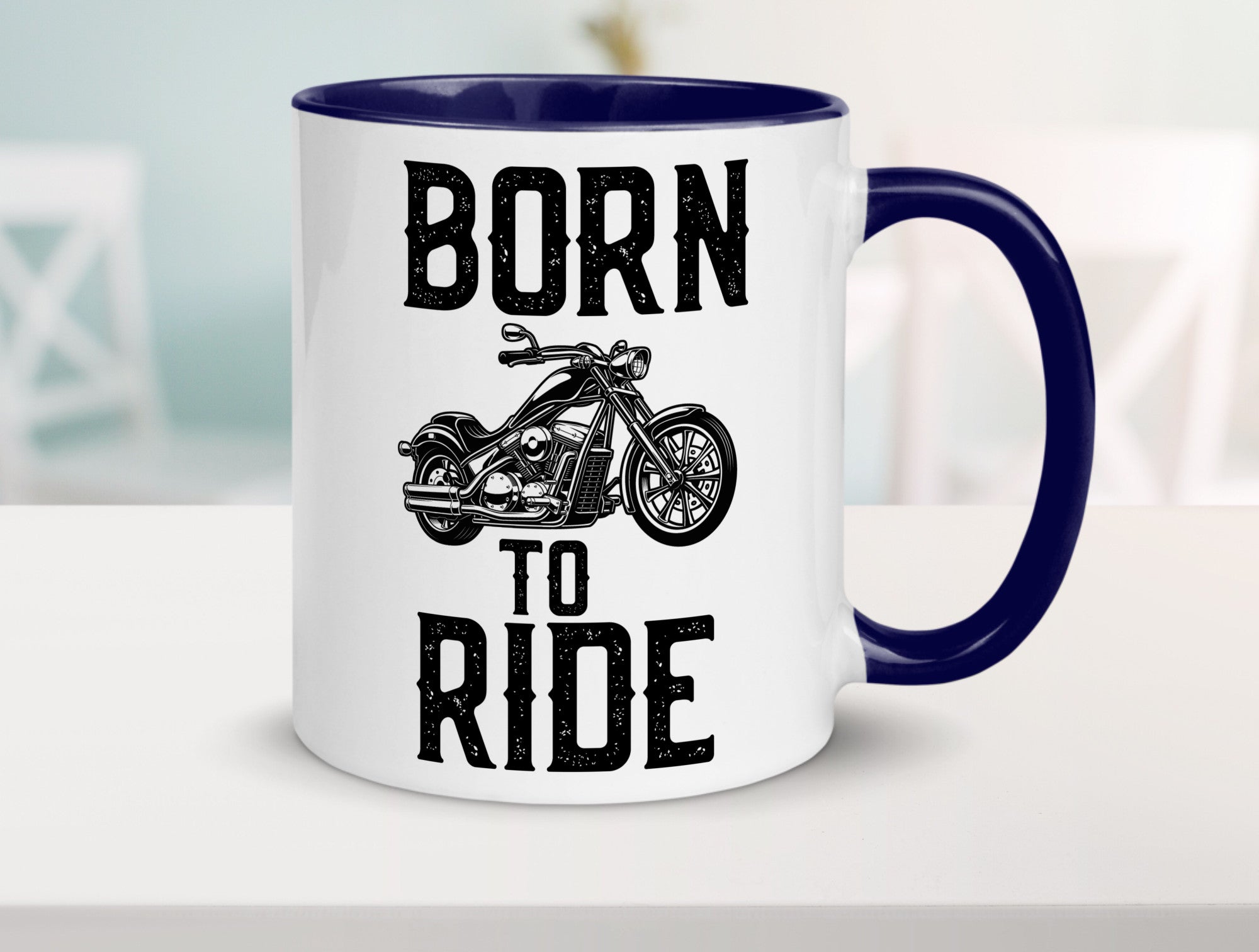 Born to ride | Biker Tasse Motorradfahrer Motorrad lustiger Spruch Geschenk