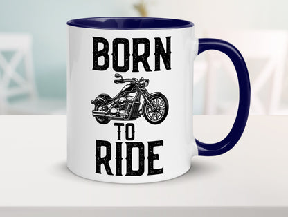 Born to ride | Biker Tasse Motorradfahrer Motorrad lustiger Spruch Geschenk
