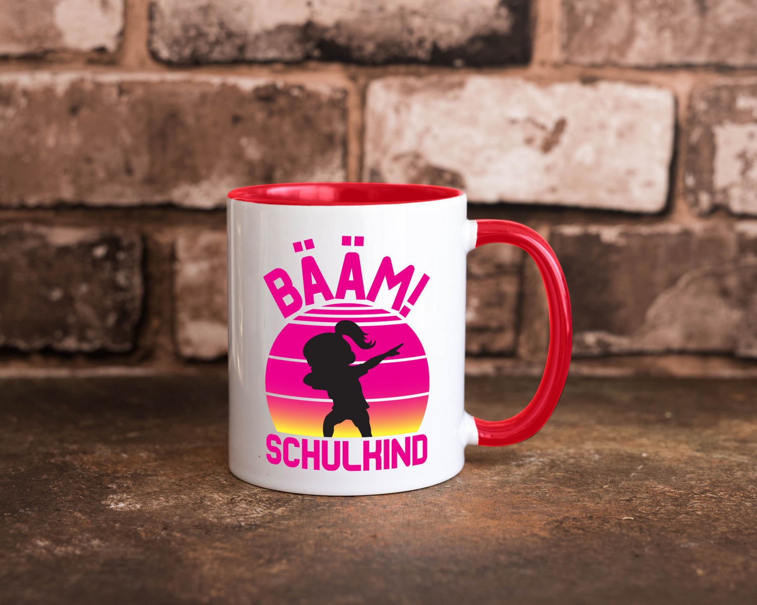 Bääm Schulkind | Einschuldung Schulanfang Geschenkidee Humor Tasse