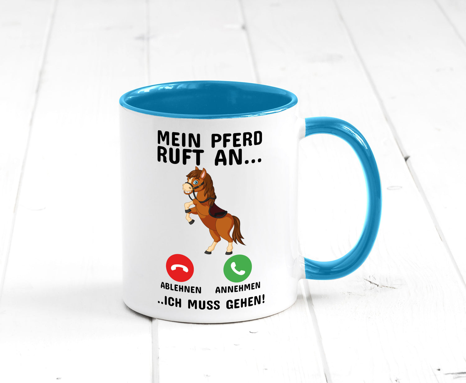 Mein Pferd ruft an Humor Geschenkidee Tasse