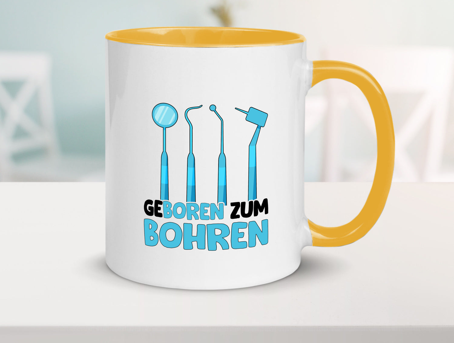 Geboren zum Bohren | Zahnarzthelferin Zahnarzt lustiger Spruch Geschenk Humor