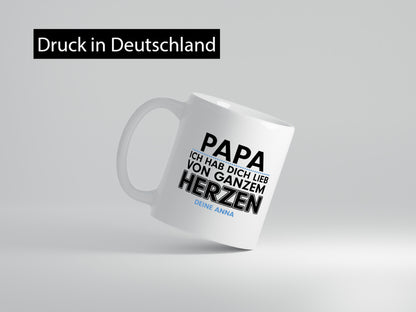 Papa Tasse | Tochter Vatertag schöner Spruch Geschenk Familie Geschenkidee