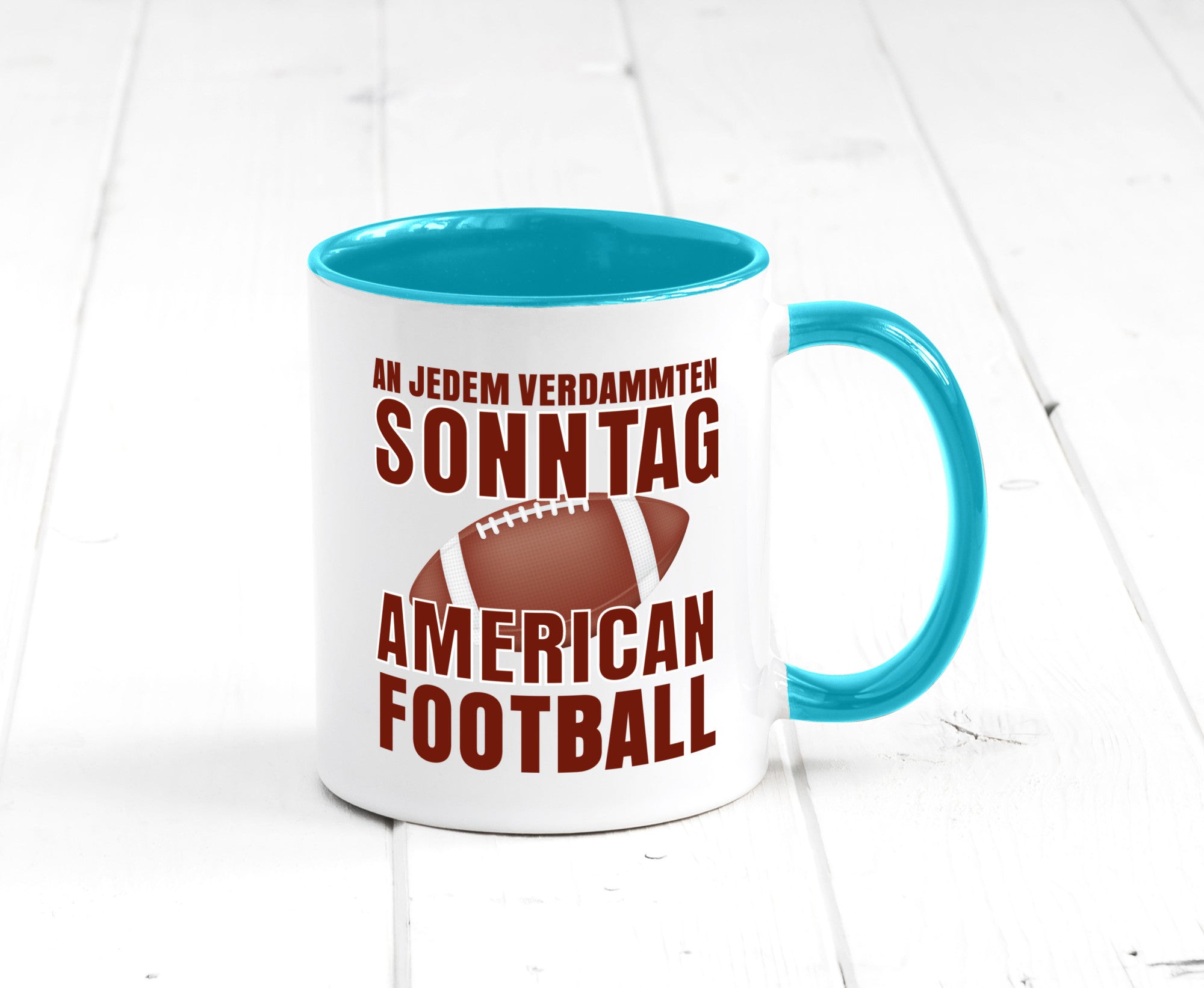 American Football | Sportfan Motiv jeden Sonntag Humor Geschenkidee Tasse
