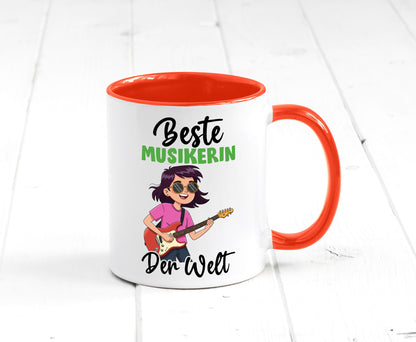 Beste Musikerin | Musik Musikantin v2 Geschenkidee Humor Tasse