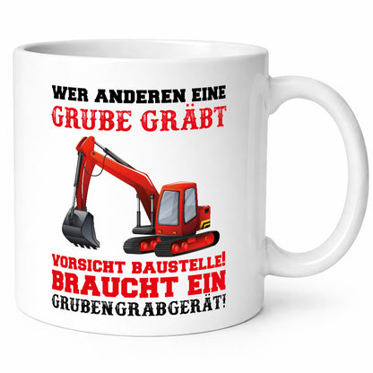 Bagger Tasse Humor Geschenkidee