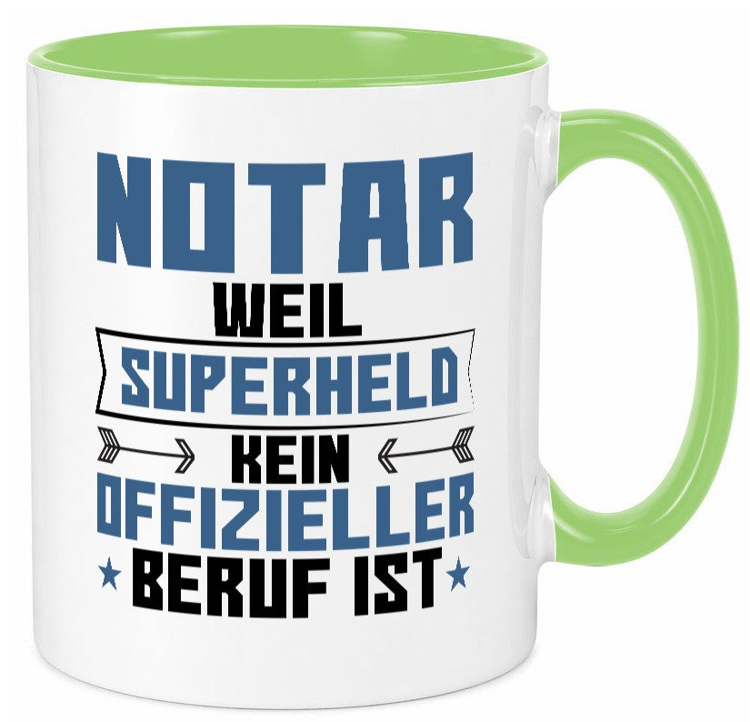 Superheld Notar | Jurist lustiger Spruch Geschenk Humor Geschenkidee Tasse
