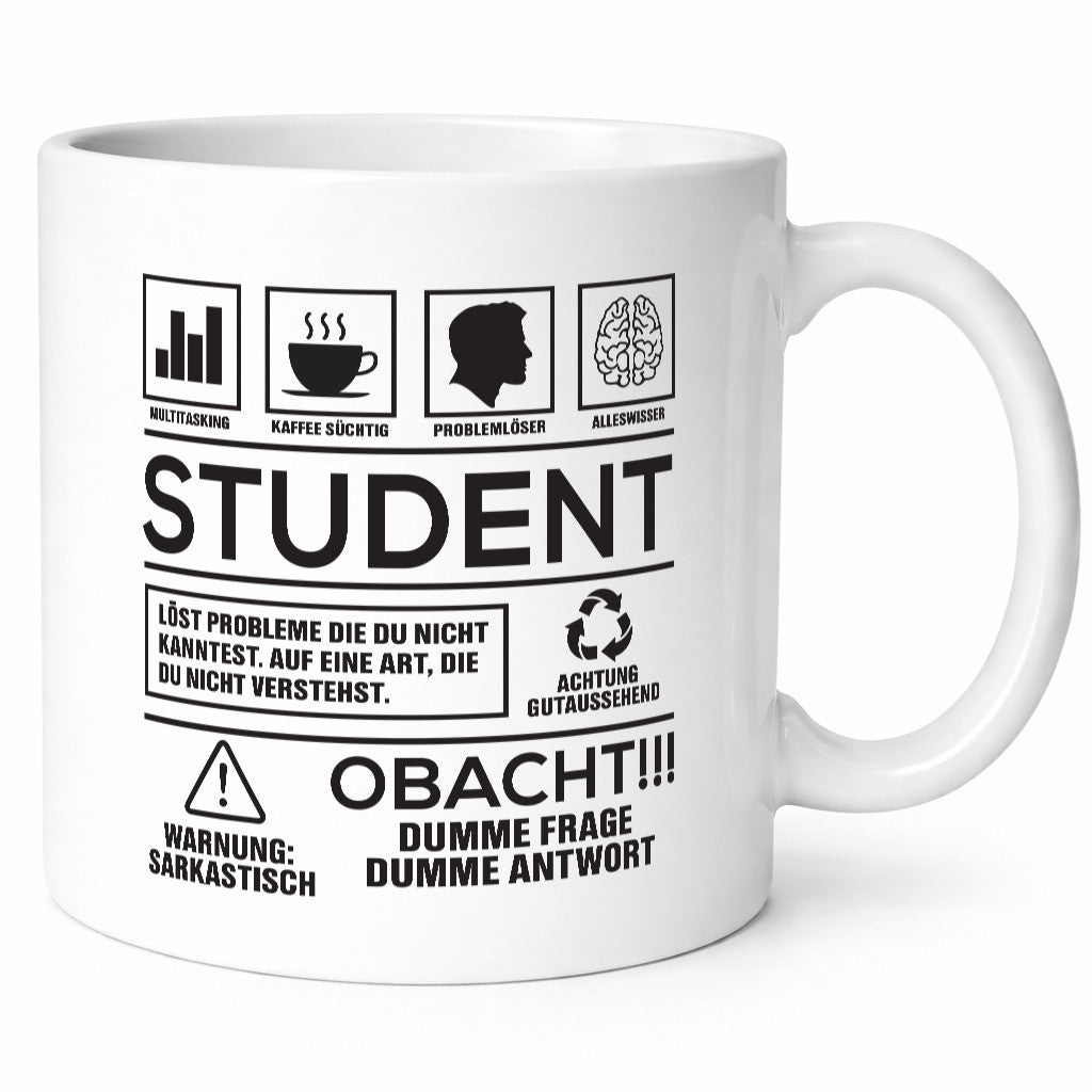 Achtung Probleme Student | Universität Uni Studium lustiger Spruch Geschenk